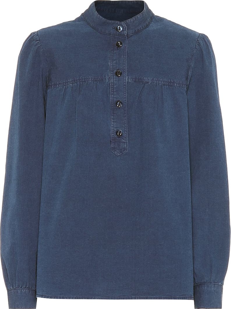 A.P.C. Loula cotton chambray blouse