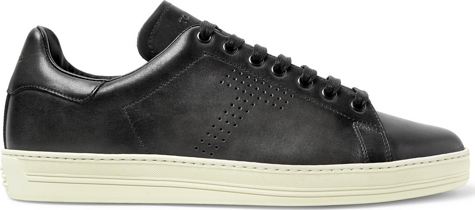 TOM FORD Warwick Perforated Leather Sneakers