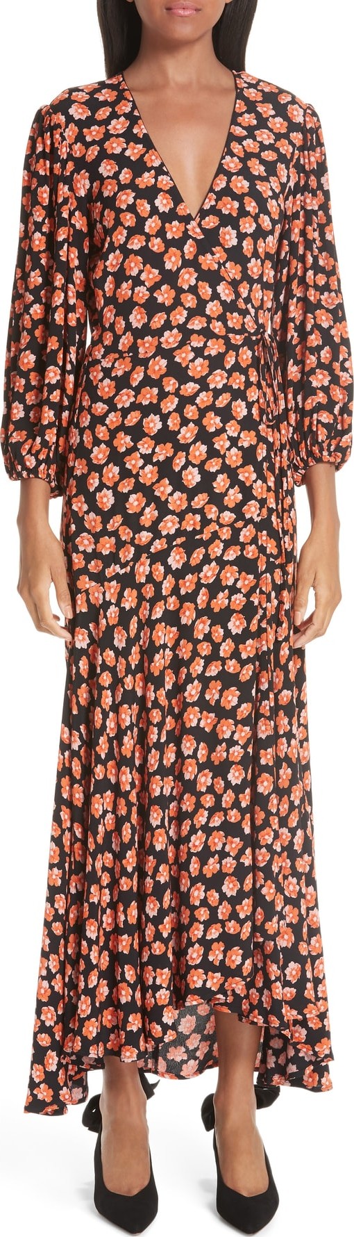 Ganni Lindale Print Crepe Dress