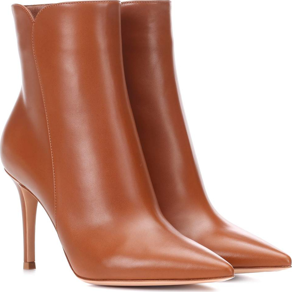 Gianvito Rossi Levy 85 leather ankle boots