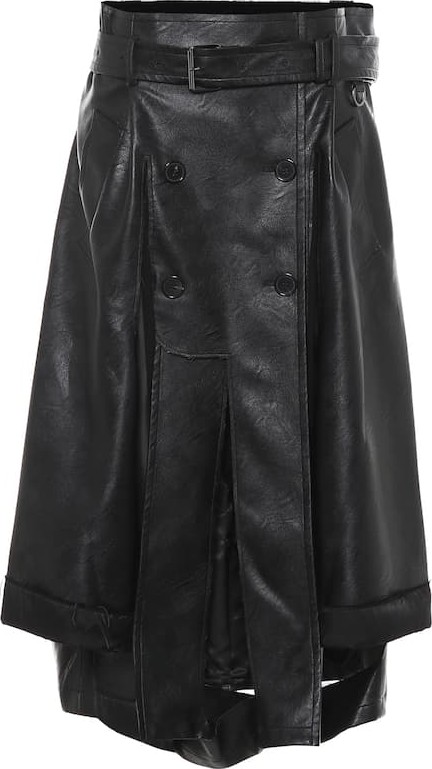 Maison Margiela Faux leather midi skirt