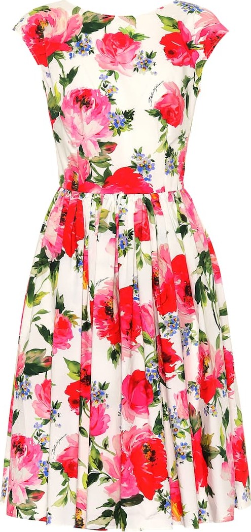 Dolce & Gabbana Floral-printed cotton dress