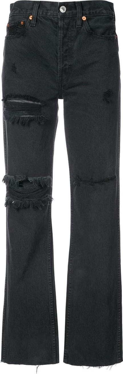 RE/DONE Distressed High rise loose jeans
