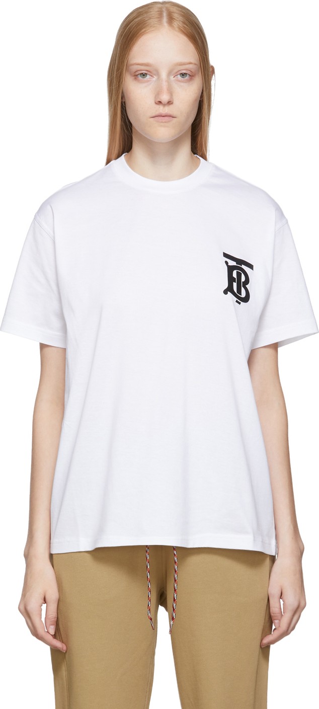 Burberry London England SSENSE Exclusive White TB T-Shirt