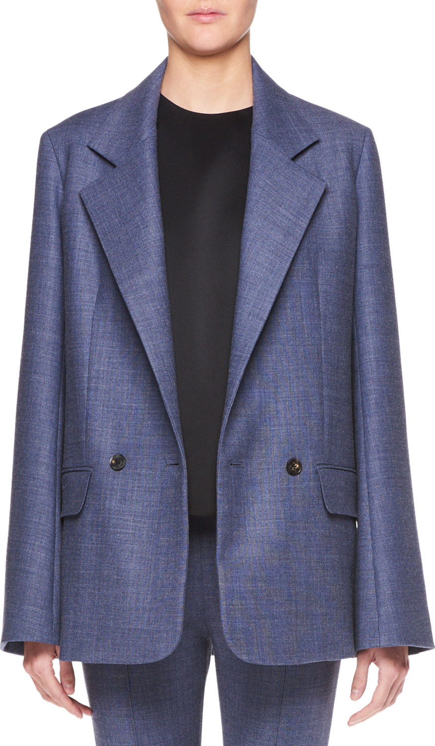 THE ROW Spreyley Double-Breasted Wool-Blend Jacket