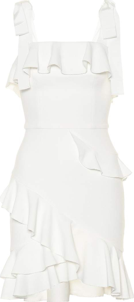 Rebecca Vallance Ruffled crêpe minidress