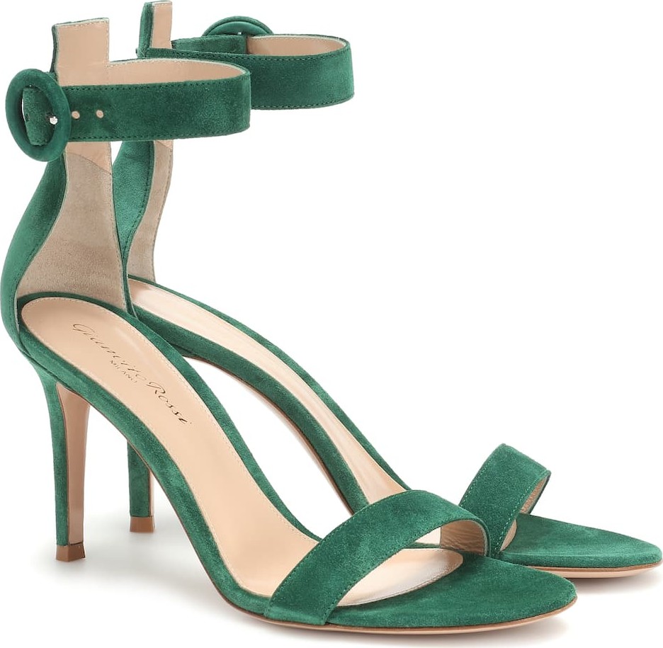 Gianvito Rossi Portofino 85 suede sandals