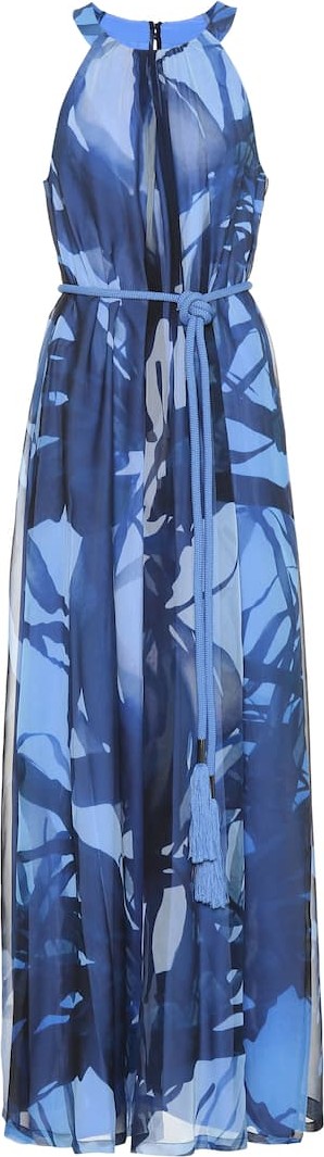 Max Mara Noemi printed silk maxi dress
