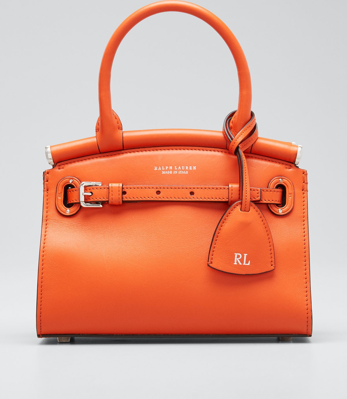 Ralph Lauren Smooth Mini RL 50 Satchel Bag  Orange