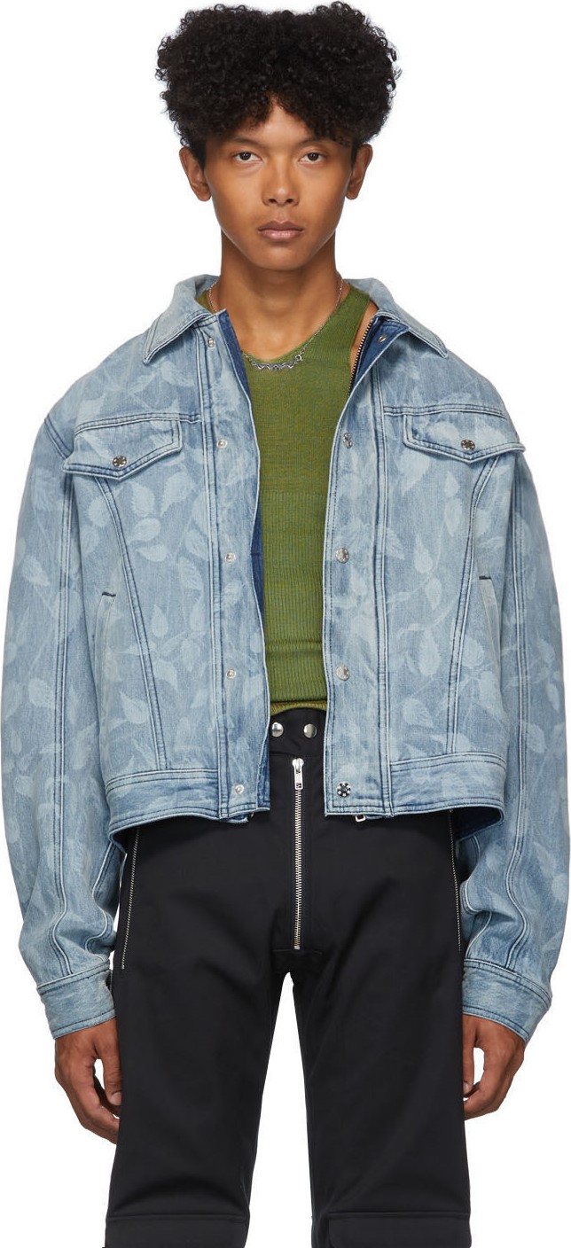 GmbH Blue Denim Lazered Nettle Jacket