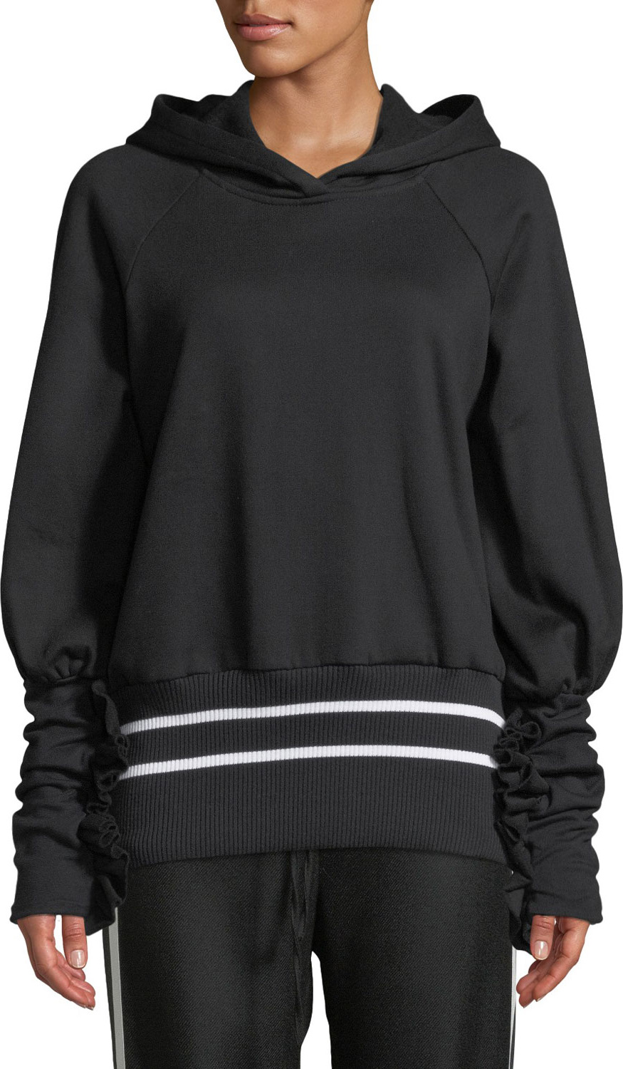 Maggie Marilyn Way Past Curfew Sporty Ruffle Pullover Hoodie