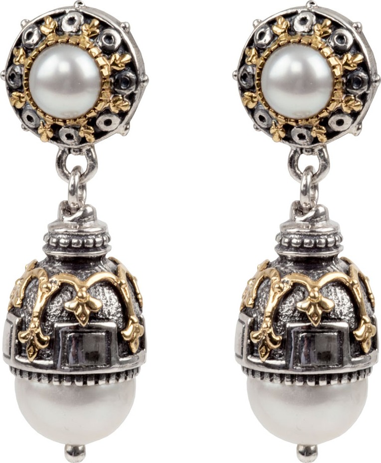 Konstantino Thalia Double-Pearl Drop Earrings