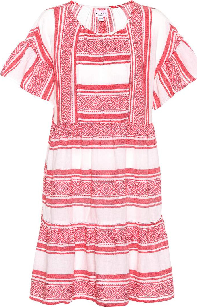 Velvet By Graham & Spencer Striped cotton dress