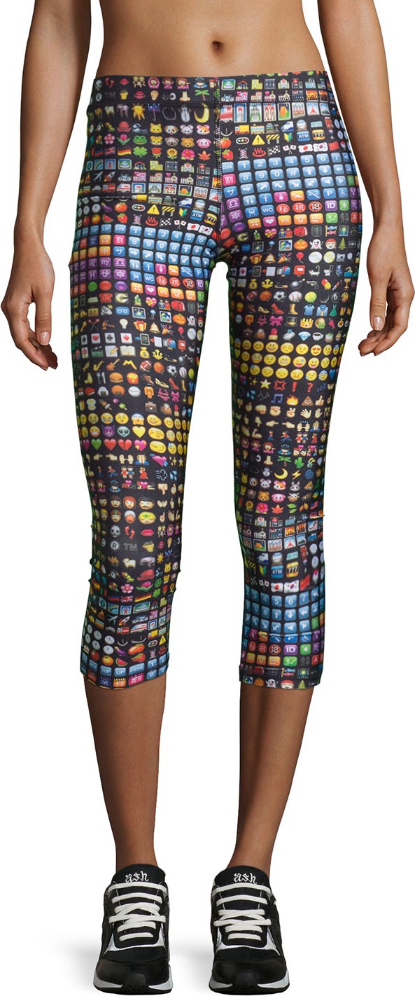 Terez Emoji Capri Performance Leggings