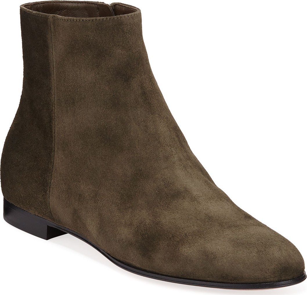 Gianvito Rossi Flat Suede Ankle Boot