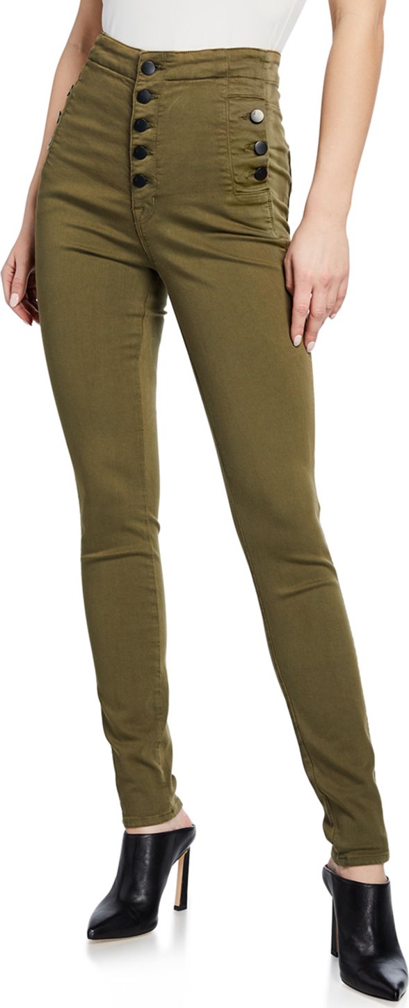 J BRAND Natasha Button-Fly Ankle Skinny Pants