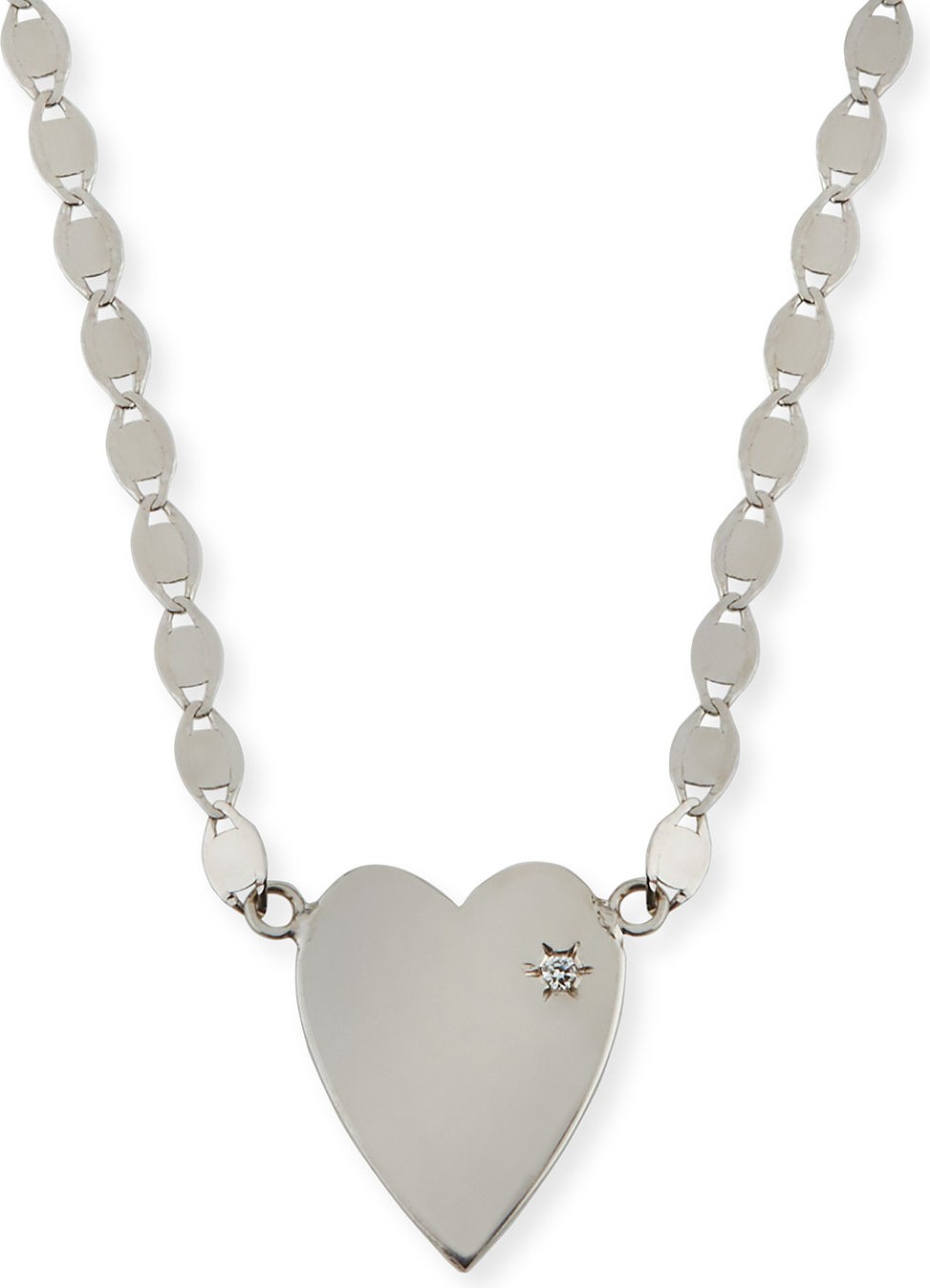 Lana 14k Small Heart Pendant Necklace w/ White Diamond