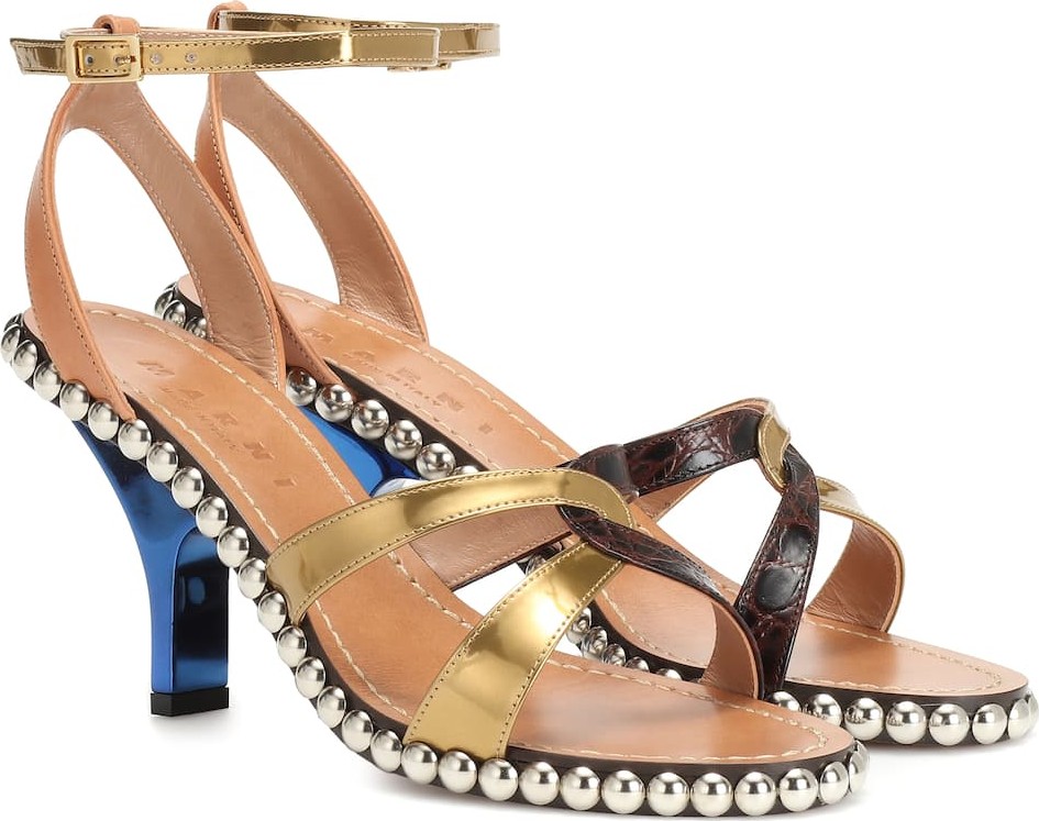 Marni Embellished leather sandals