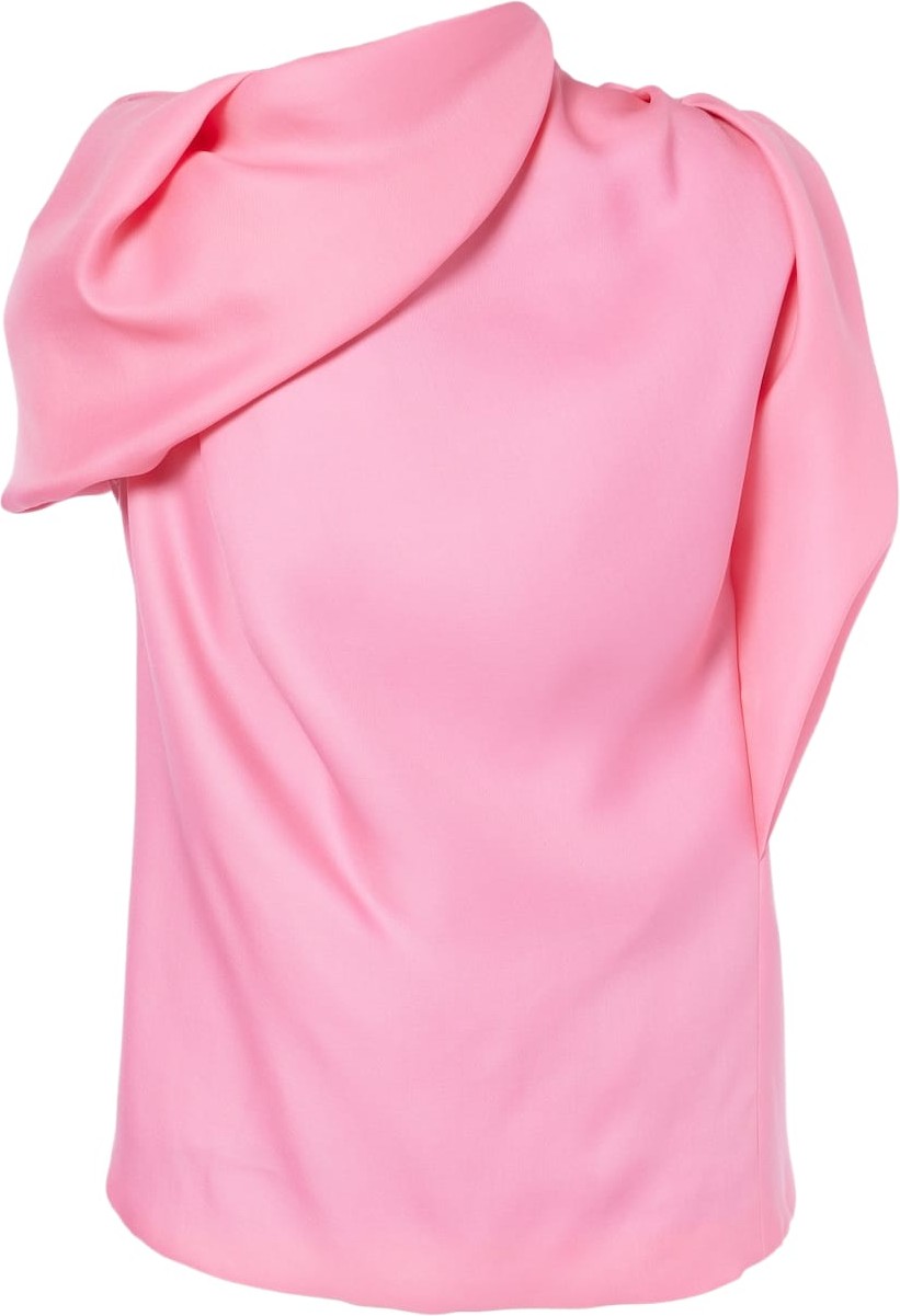 Dries Van Noten - Draped silk satin top