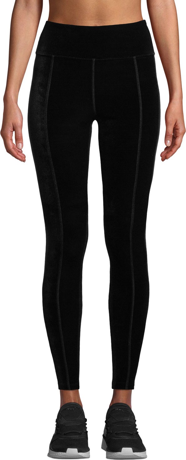 ALALA Velvet Side-Stripe Ankle Leggings