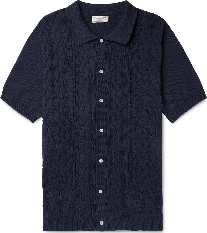 J.Crew Wallace & Barnes Cable-Knit Cotton Cardigan