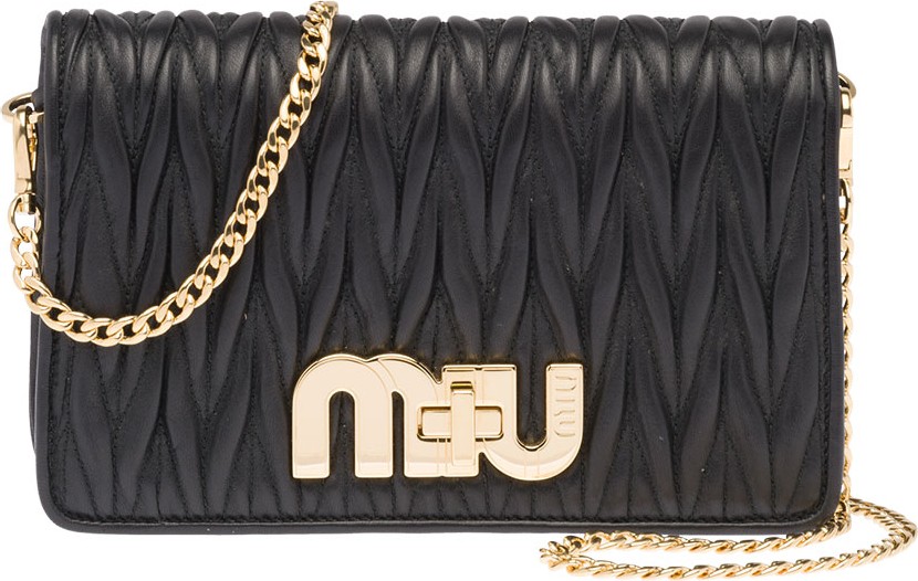 Miu Miu Matellasse Leather Shoulder Bag