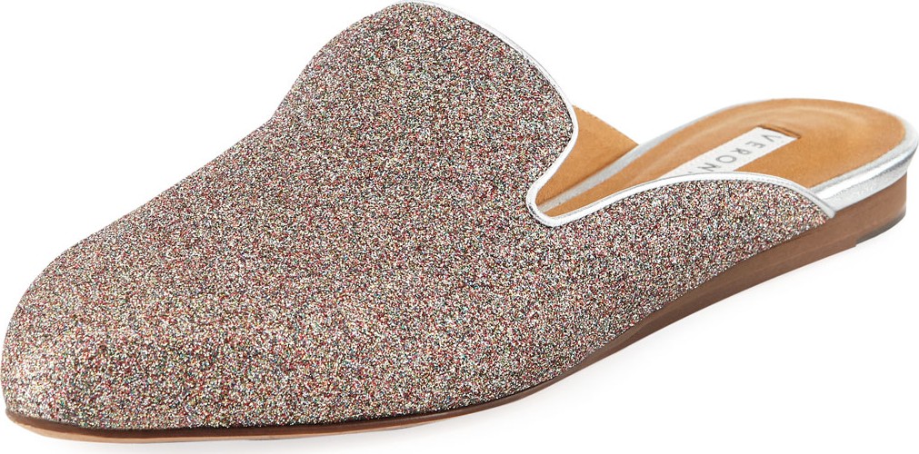 Veronica Beard Greyson Glitter Metallic Mule