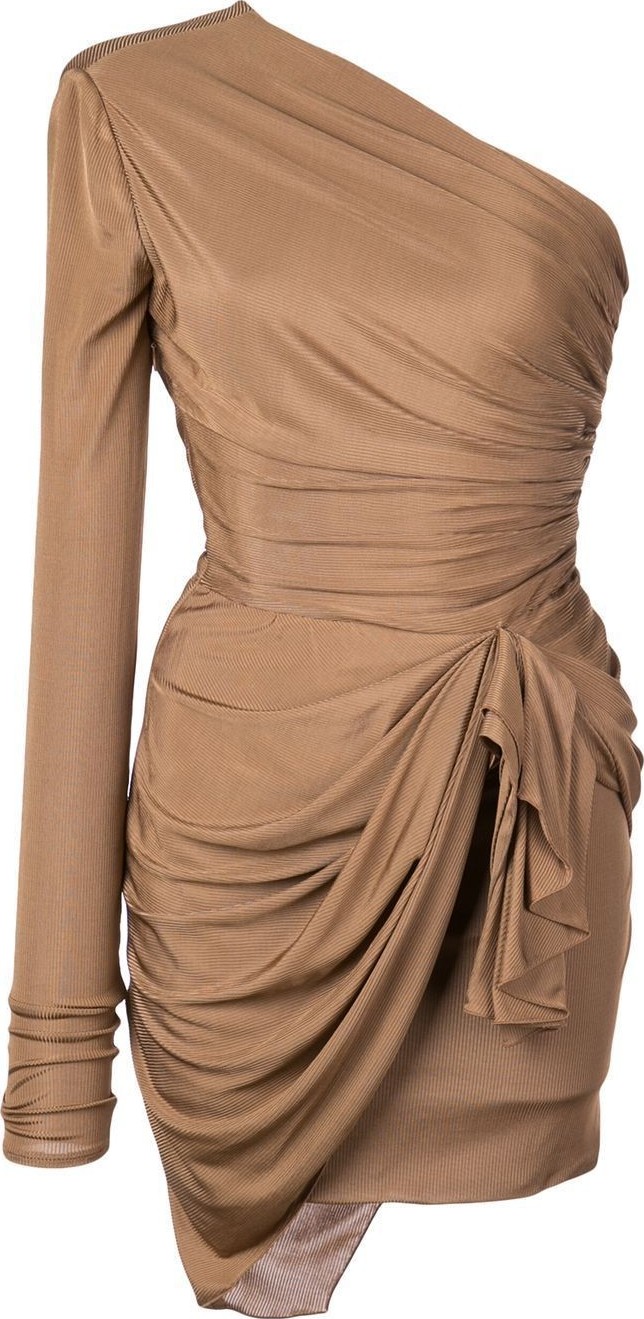 Alexandre Vauthier draped one shoulder dress
