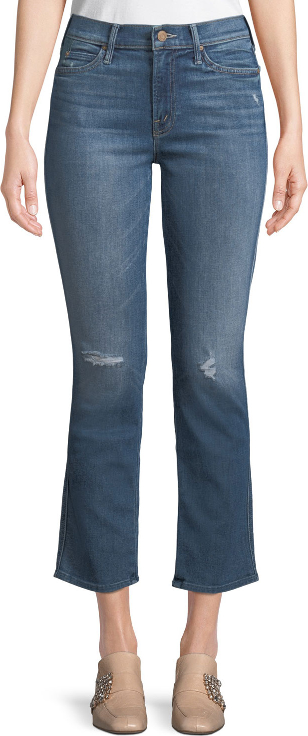 MOTHER Rascal Flared-Leg Ankle Jeans