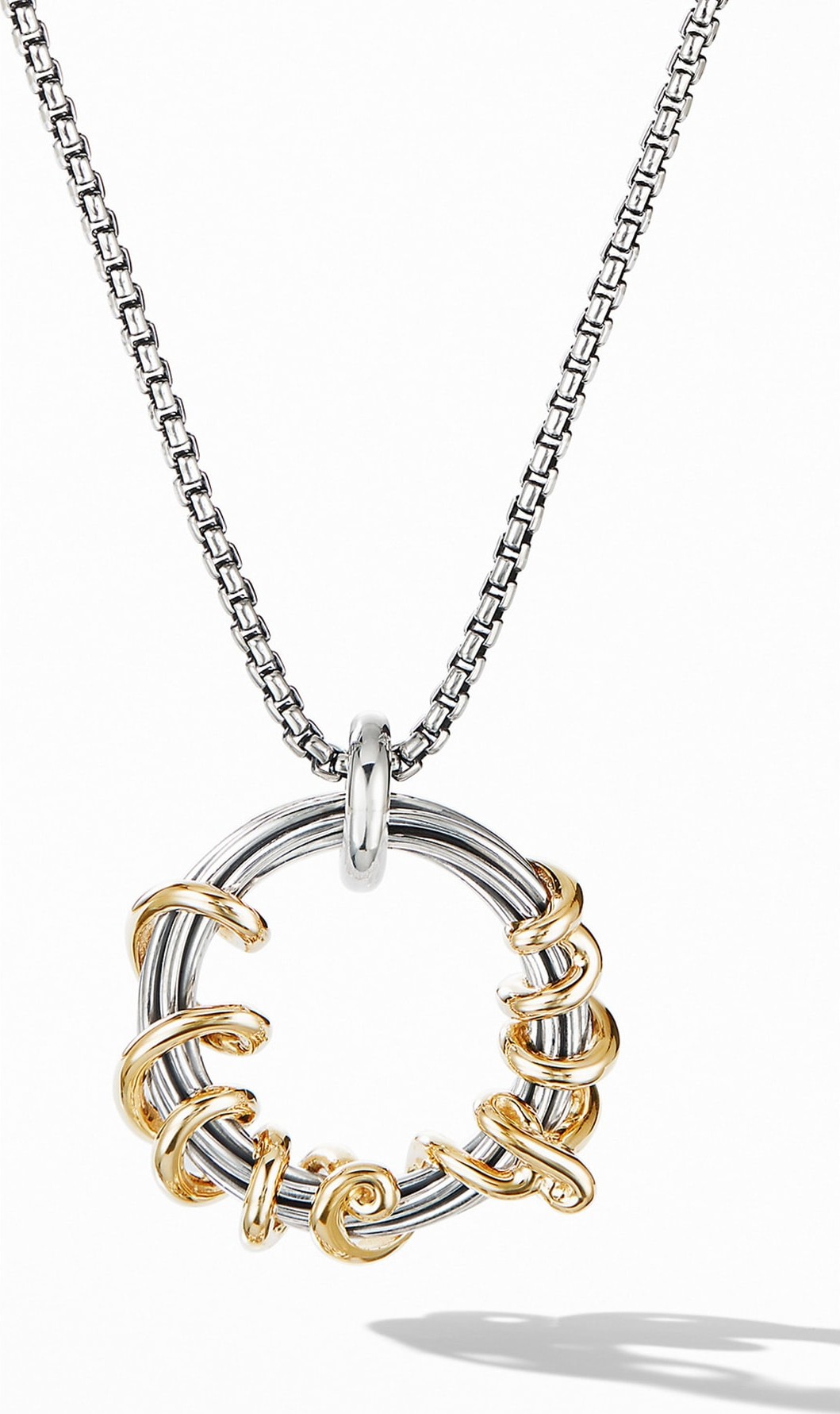 David Yurman Cable Collectibles I Love You Pendant Necklace with 14K Gold