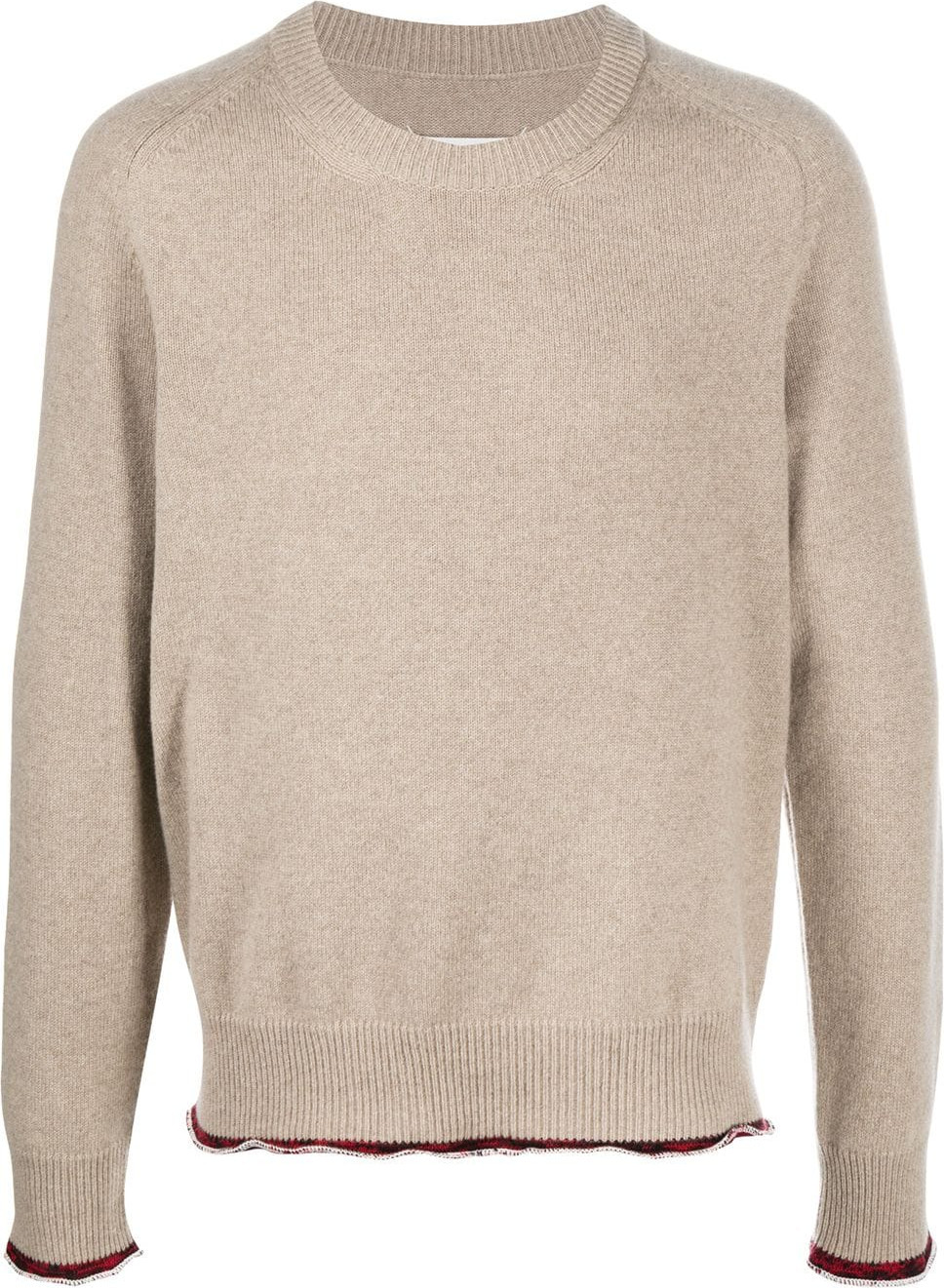 Maison Margiela - Contrasting trim crew neck jumper