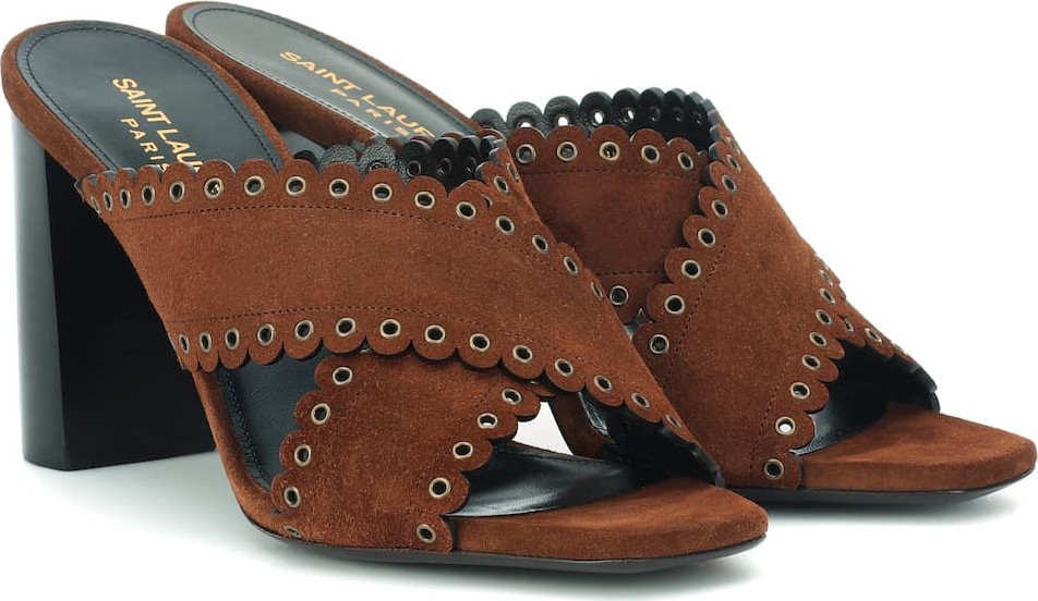 Saint Laurent Loulou 95 suede sandals