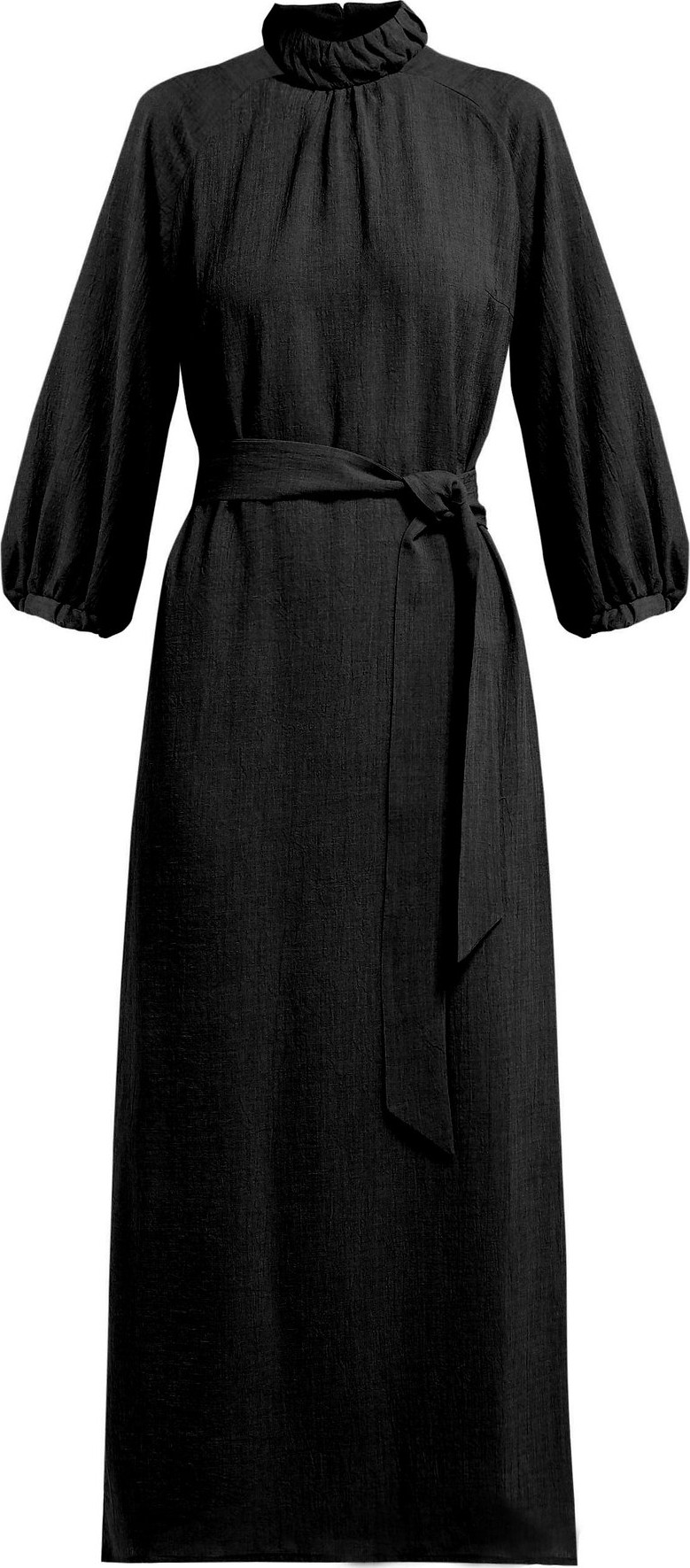 Cefinn Tie-waist gathered crepe midi dress