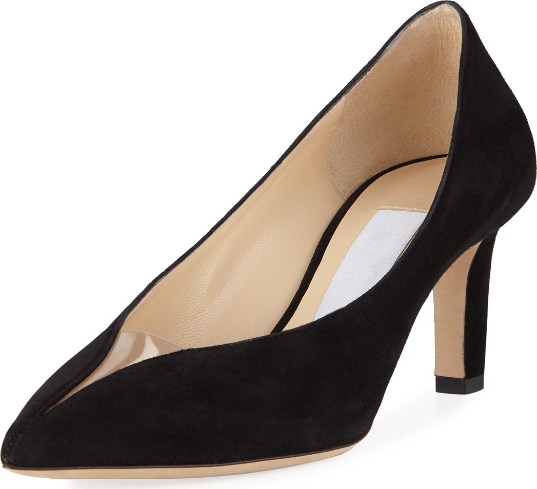 Jimmy Choo Baker Suede Pointed Pumps