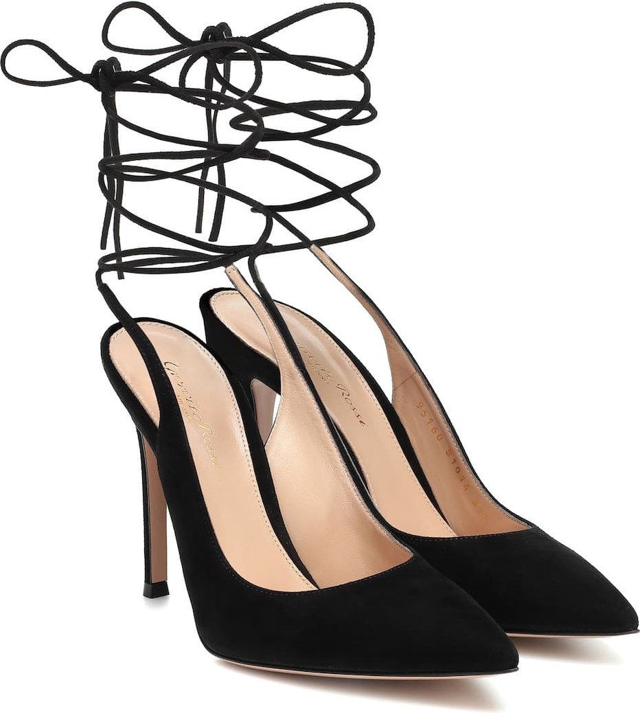 Gianvito Rossi Suede slingback pumps