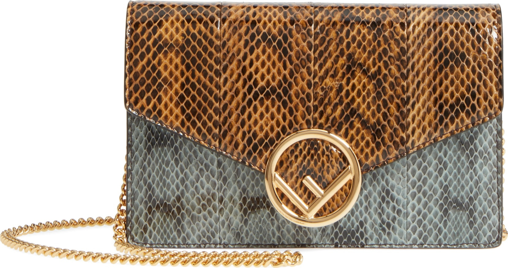 Fendi Genuine Snakeskin Wallet on a Chain