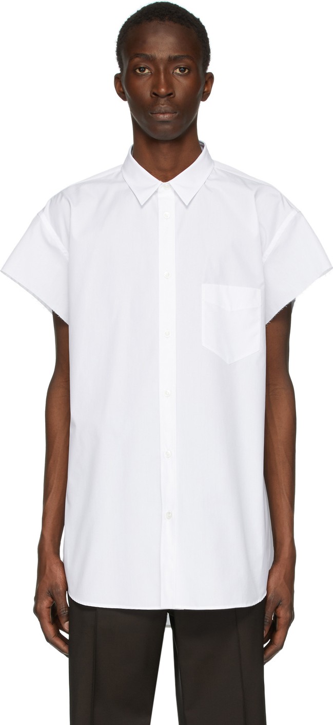 Maison Margiela White Cap Sleeve Shirt