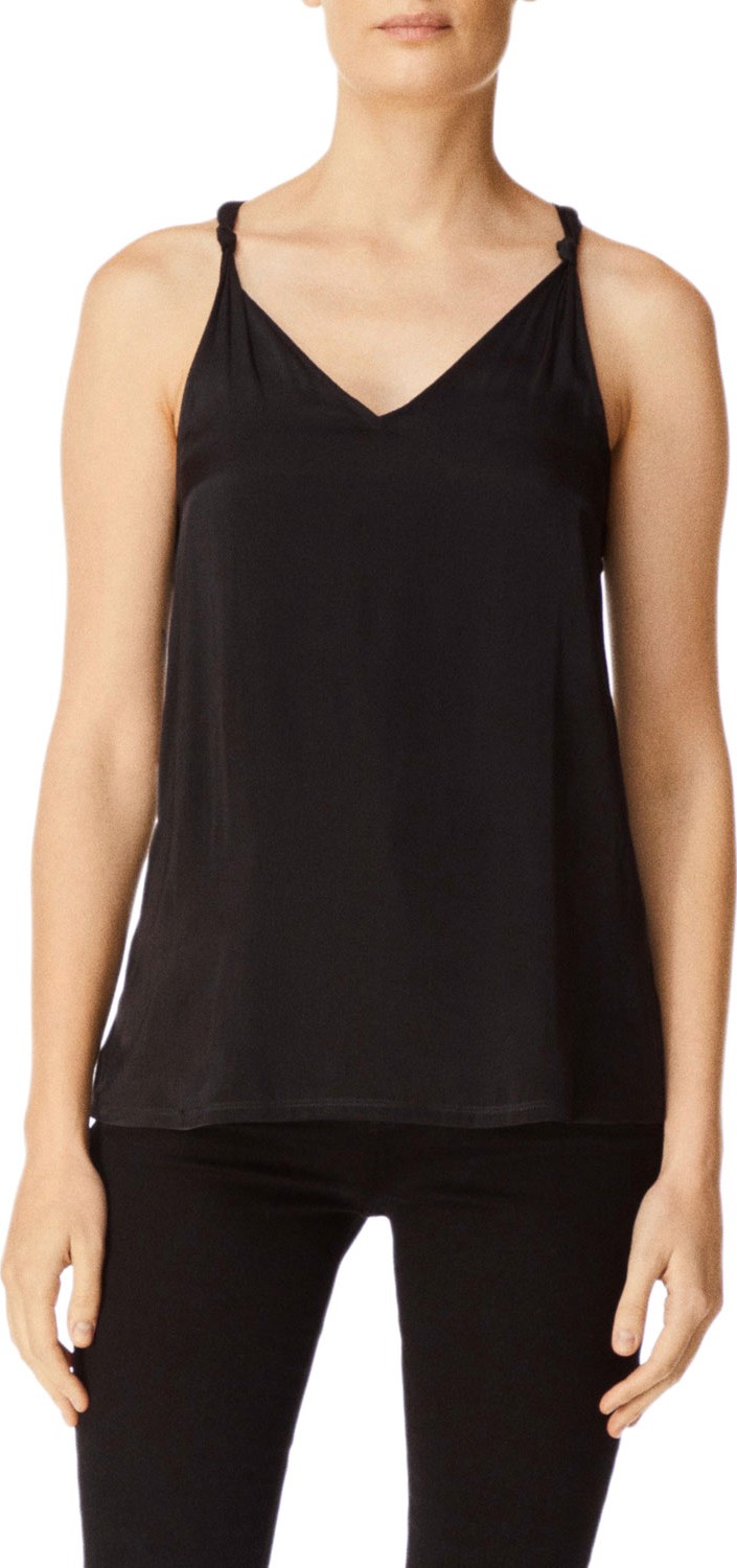 J BRAND Mya V-Neck Racerback Tank with Twist Detail