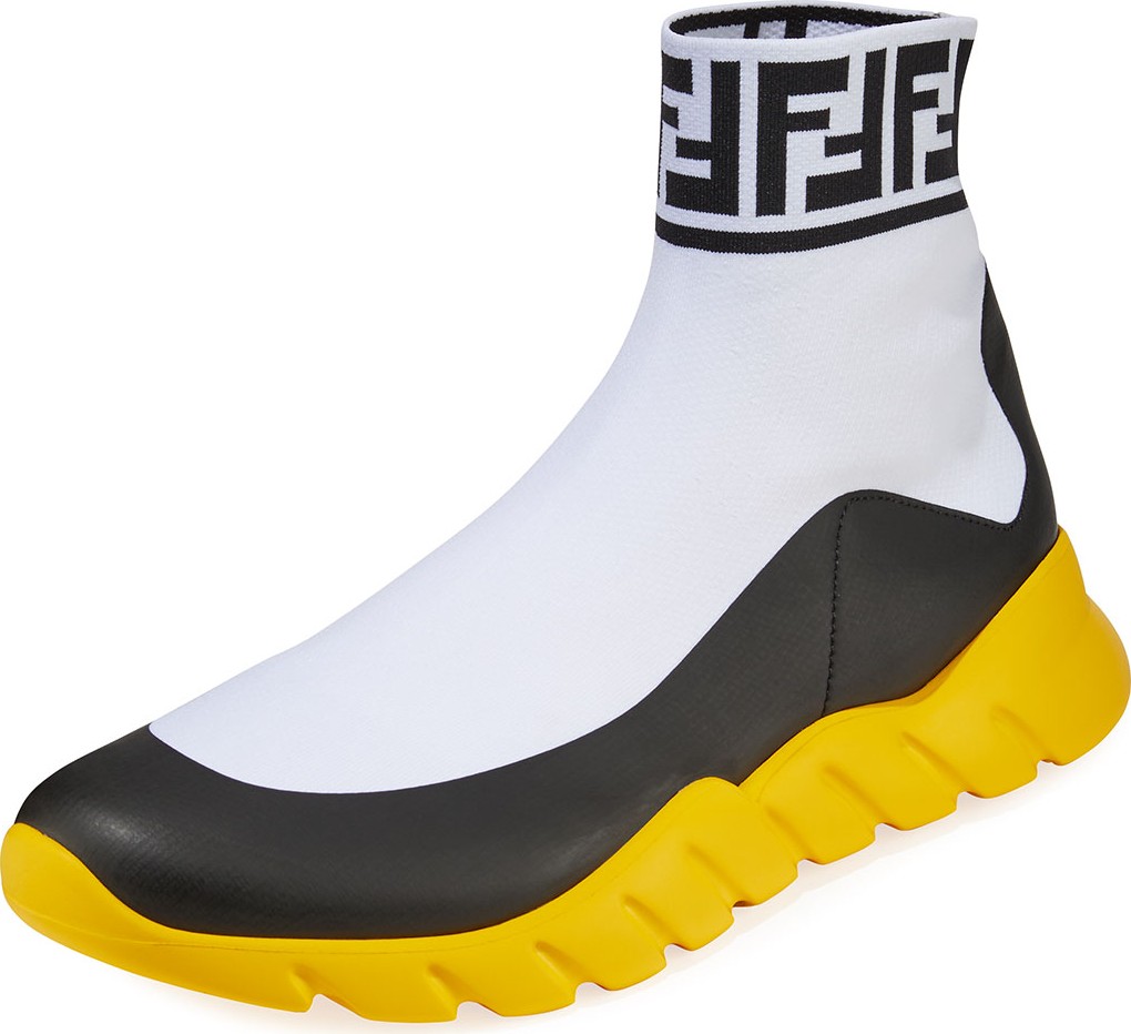 Fendi Men's Fendi Mania Reloaded FF Sock Sneakers