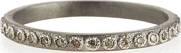 Armenta Champagne Diamond Silver Stackable Ring
