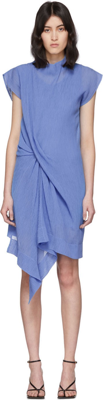 Nina Ricci Blue Draped Dress