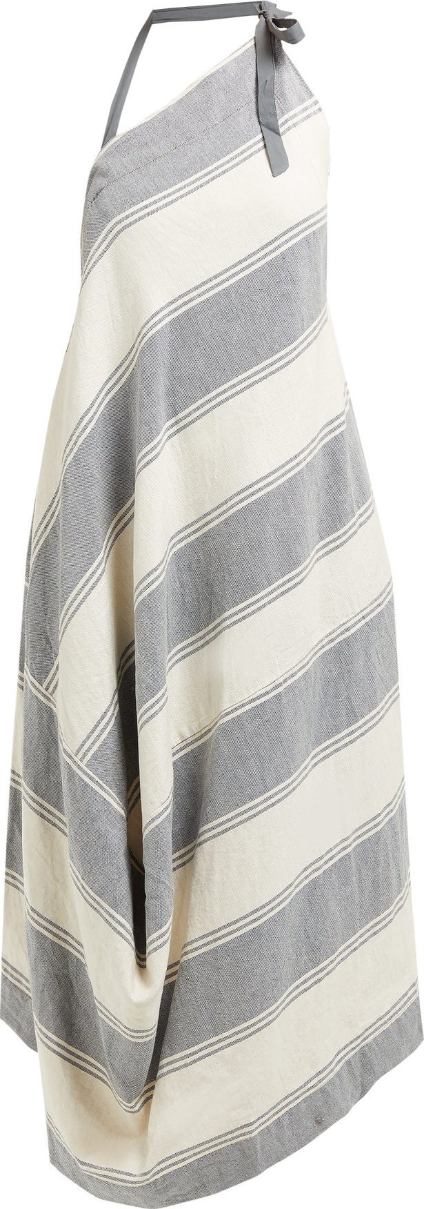 Vivienne Westwood Anglomania Asymmetric striped cotton-blend halterneck dress
