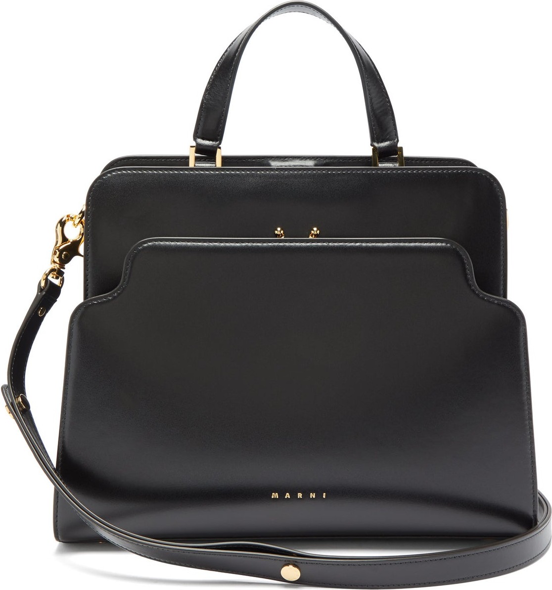 Marni Trunk Reverse medium leather shoulder bag