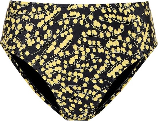 Ganni Printed bikini bottoms