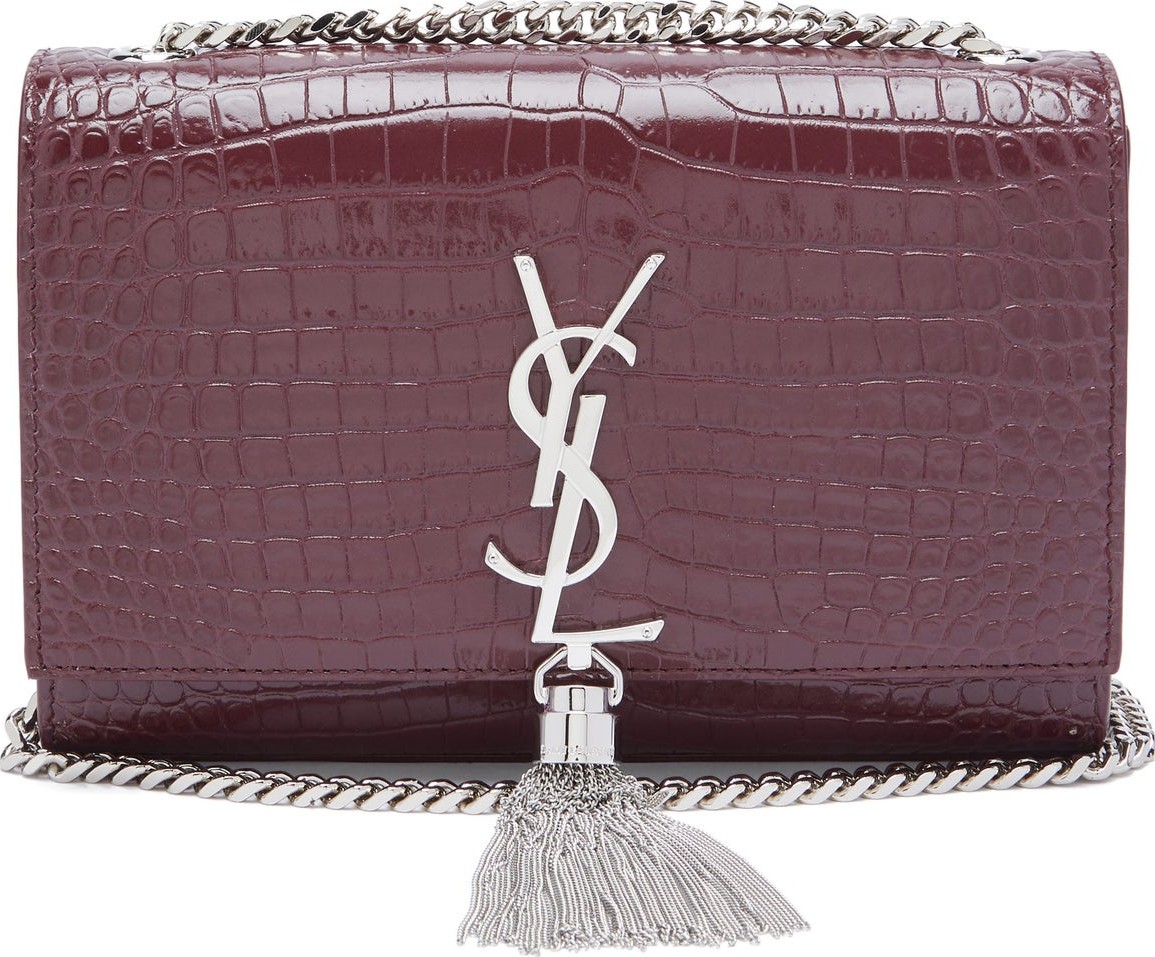 Saint Laurent Kate small crocodile-effect leather cross-body bag