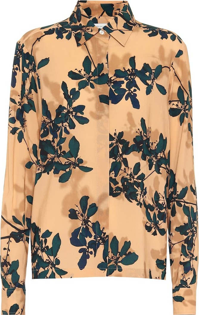 Dries Van Noten Printed crêpe shirt
