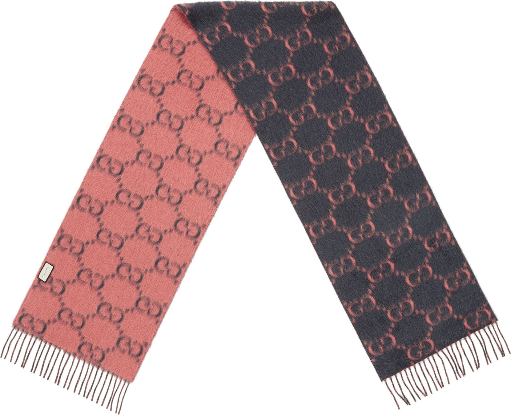 Gucci Double G Logo Wool Scarf