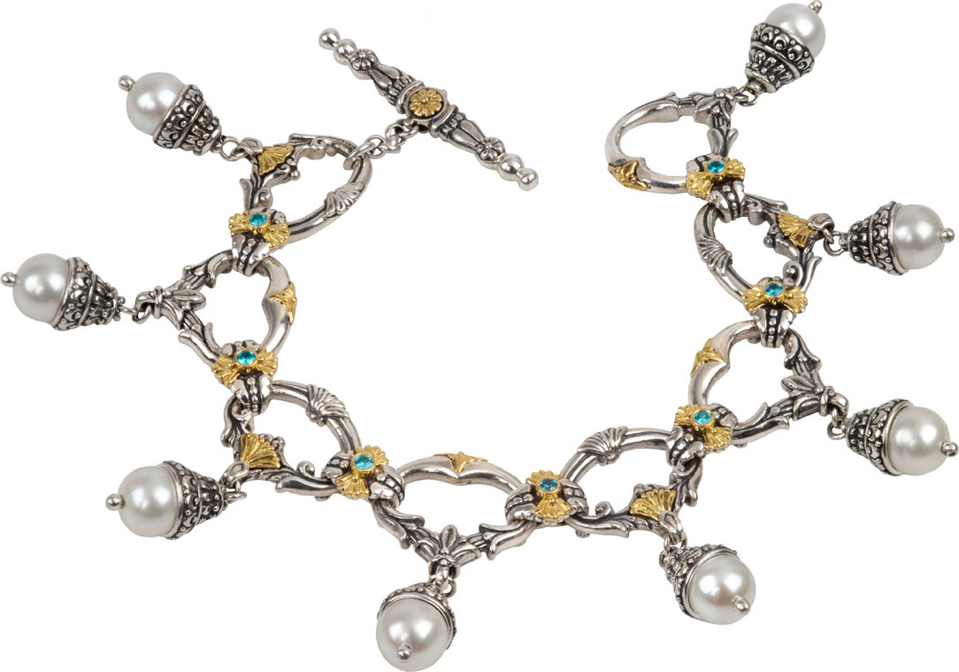 Konstantino Thalia Multi-Pearl Charm Bracelet