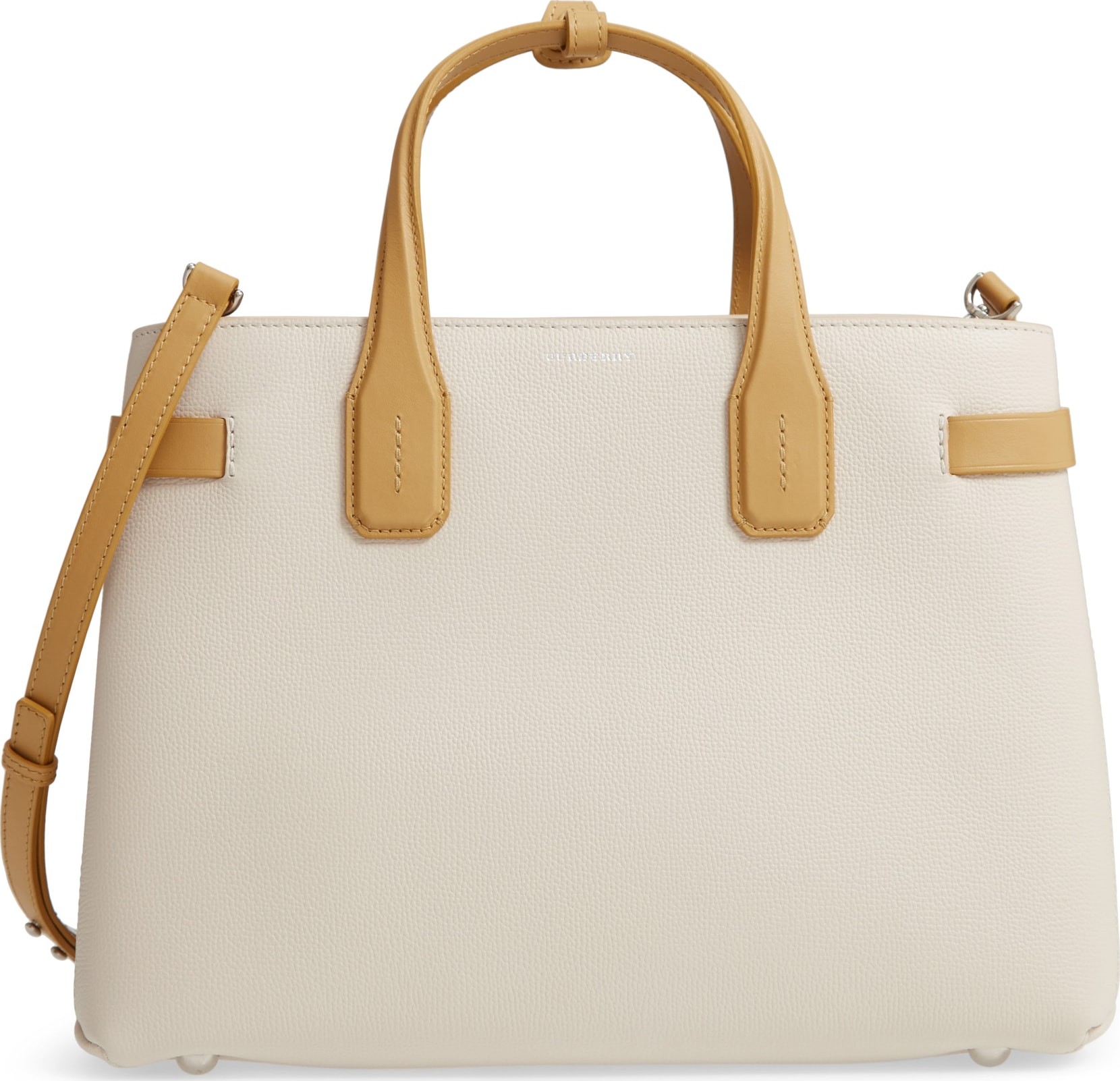 Burberry London England Medium Banner Leather Tote