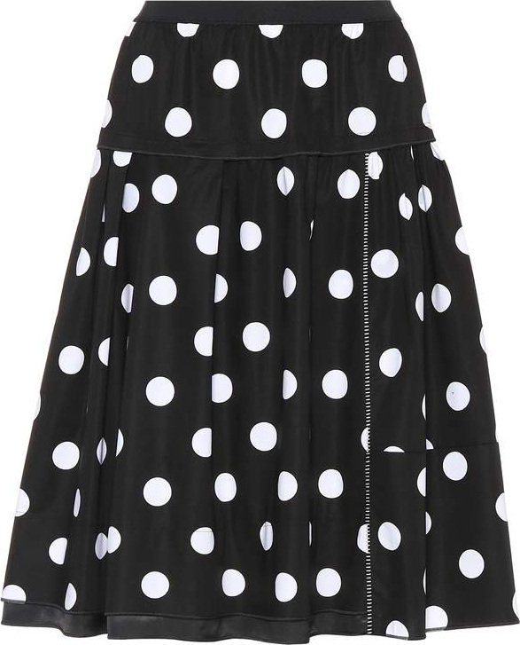 MARC JACOBS Polka dot stretch-cotton skirt